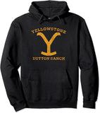 Black Yellowstone Brand Hoodie