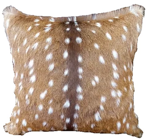 Axis Deer Hide Pillow - LOREC Ranch Home Furnishings