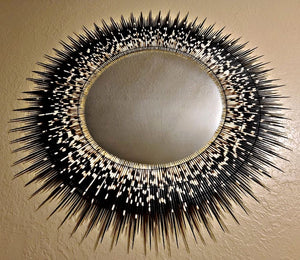 Mirror With Porcupine Quills