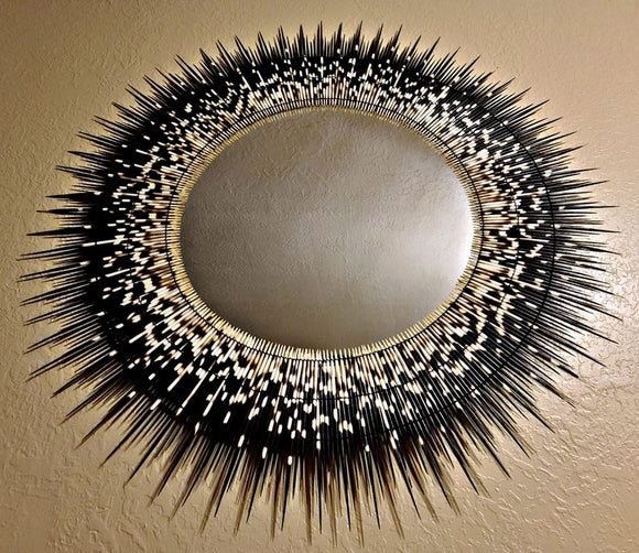 Mirror With Porcupine Quills Extra Large Size