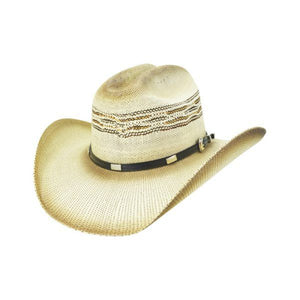 Buster Cattleman Fine Braided Peppered Straw Vented Leather