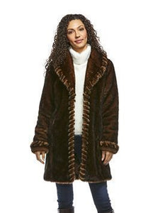 Snuggle Collar Coat Toffee Mink