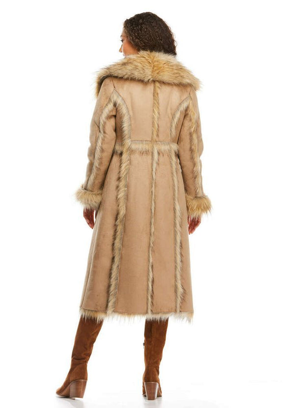 Tan Full Length Coat Fox