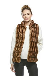 Toffee Mink Hook Vest