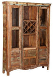 Eartha Collection Shuttered Bookcase with Wine Rack - LOREC Ranch Home Furnishings