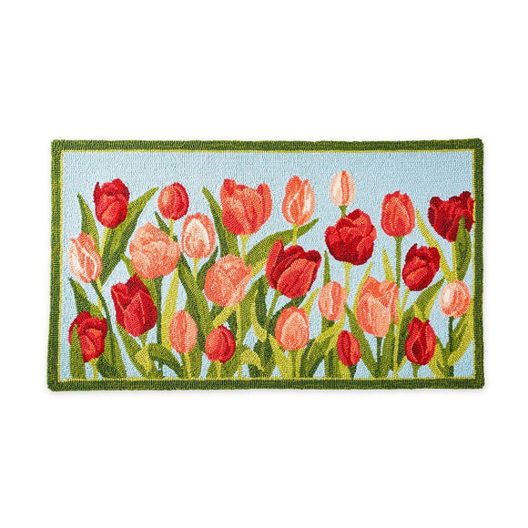 Pink Tulips Shaped Indoor/Outdoor Rug 53N9C 