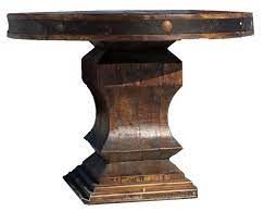 48" Round Old Fashion Table With Wrought Iron Base