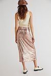 Ariana Sequin Maxi Skirt In Pink Champagne