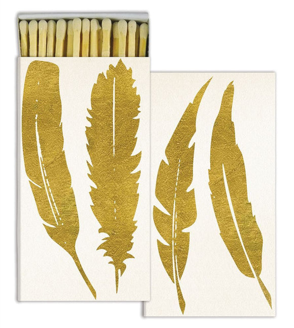 Feather Gold Foil Matches