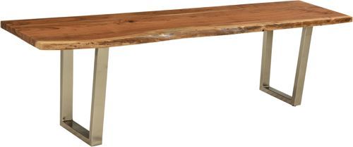 Crestone Dining Bench With Black Legs