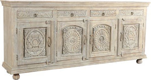 Arabella 4 Drawer 4 Door Carved Buffet