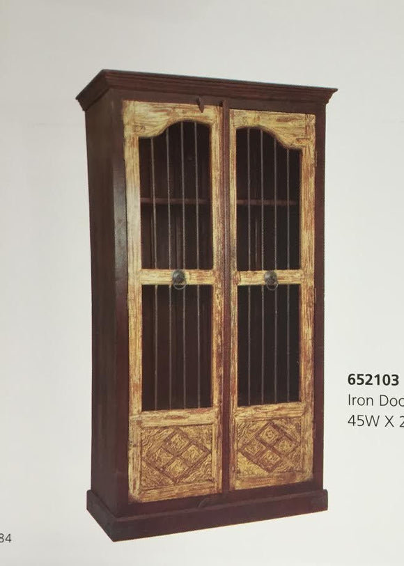 Old Door Iron Cabinet