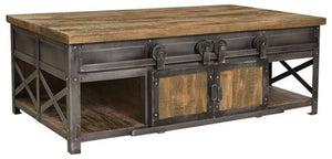 Wheeler 4 Sliding Door Coffee Table - Mango Wood