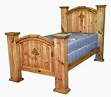 Twin Mansion Bed W-Cross 
W50" X H56.5" X D89", 85 Lbs. - LOREC Ranch Home Furnishings