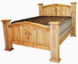 New Queen Mansion Bed W/ Cross - LOREC Ranch Home Furnishings