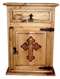 Mansion Night Stand With Cross - LOREC Ranch Home Furnishings