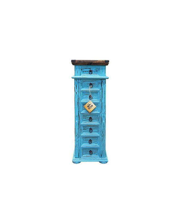 Light Blue Jewelry Chest Side Door