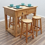 Kitchen Island With Stools - LOREC Ranch Home Furnishings