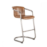 Portofino Leather Bar Chair In Berham Chestnut