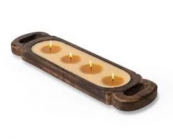 Wooden Candle Tray 40 Oz Red Currant