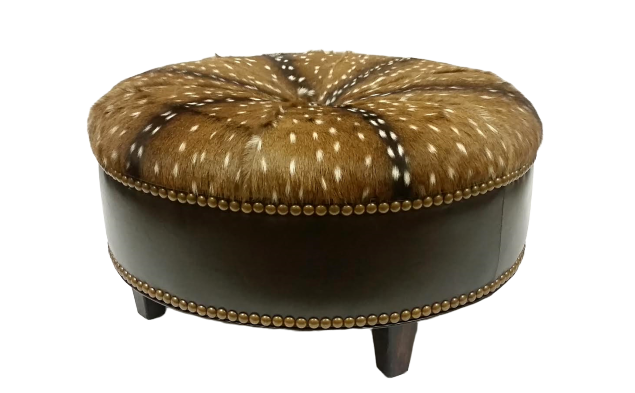 High Country Collection Round Ottoman LOREC Ranch