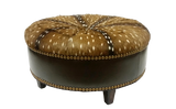 High Country Collection Round Ottoman - LOREC Ranch Home Furnishings