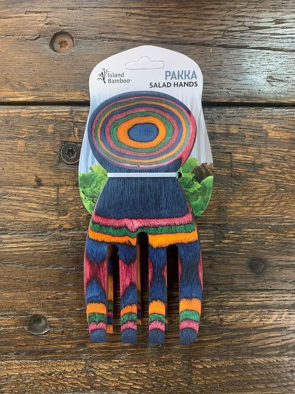 Rainbow Pakka Wood Salad Hands