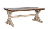 Reclaimed Cargo Flooring Dining Table with K Pattern Base (Standard) - LOREC Ranch Home Furnishings