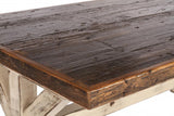 Reclaimed Cargo Flooring Dining Table with K Pattern Base (Large) - LOREC Ranch Home Furnishings