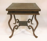 Iron End Table Double Top 24X24