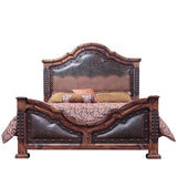 New King Tooled Leather Bed