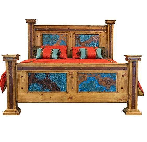 King Turquoise Copper Headboard