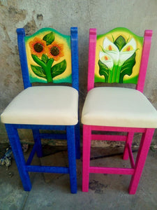 Hand Painted Barstool 30"