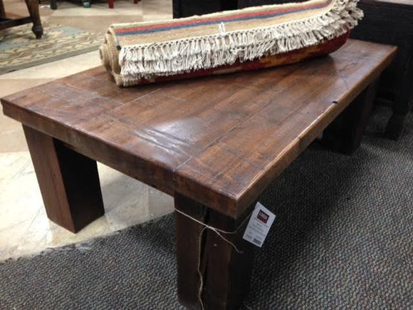 Reclaimed Railroad Flooring Coffee Table