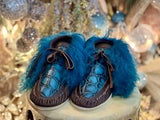 You Had Me At Turquoise Tibetan Lamb Mocs