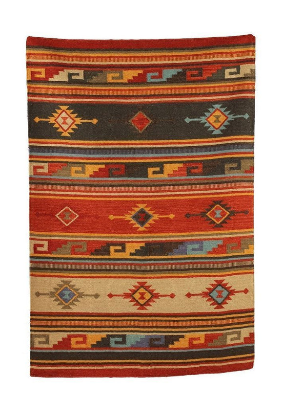 New Kilim 5X8 Rug Oklahoma Sunset