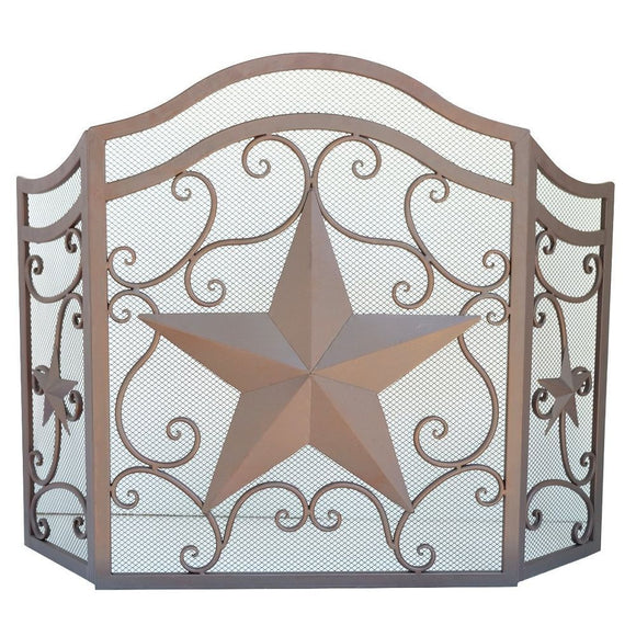 Heavy Metal Firescreen With Star