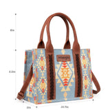 WG2202-8120S Wrangler Southwestern Print Small Canvas Tote/Crossbody