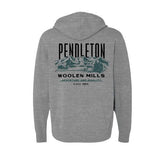 Pendleton Hoodie Classic Mountain Graphic In Gunmetal Heather/Blue