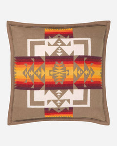 Chief Joseph Khaki Throw Pillow