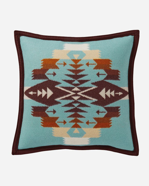 Chief Joseph Aqua Throw Pillow