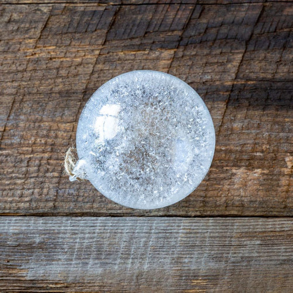 Frosted Glass Ball Ornament