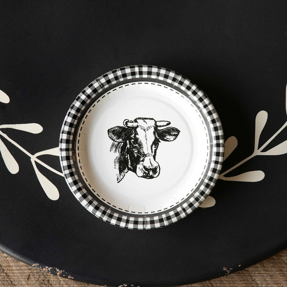 Cow Dessert Paper Plates Pack Of 8