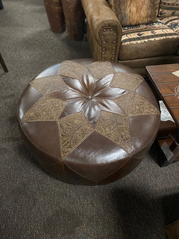 Tristin Brown/ Chamois Hair Ottoman