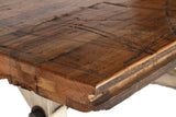 Reclaimed Railroad Floor Table with All Thread (Large) - LOREC Ranch Home Furnishings