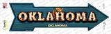 Oklahoma Bulb Lettering Wholesale Novelty Arrow Large Sticker A-616S-M