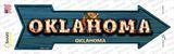 Oklahoma Bulb Lettering Wholesale Novelty Arrow Large Sticker A-616S-S