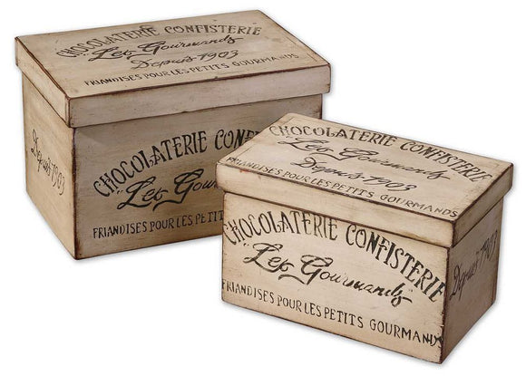 Country Small Fir Wood Chocolaterie Box