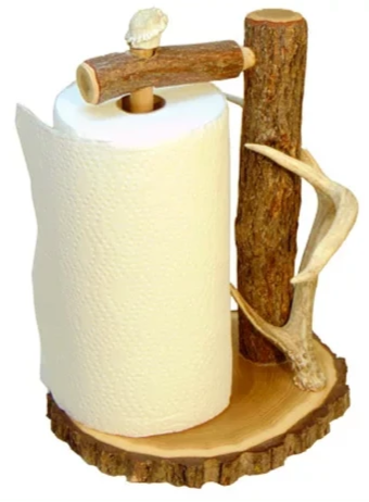 Cast Iron Antler Paper Towel Holder Countertop Deer Cabin Theme