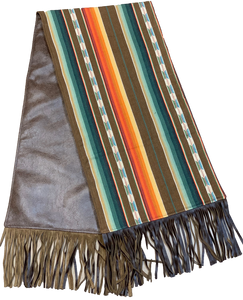 Serape Table Runner with Fringe